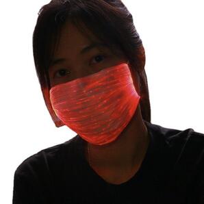 光るマスク LEDマスク 七色 フェイスカバー USB充電式 パーティ