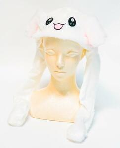 u.. hat move rabbit white white headdress head gear [ reality goods photograph have ]