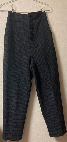 used 古着 LOWRYSFARM センタープレスウールパンツ チェック Mサイズ