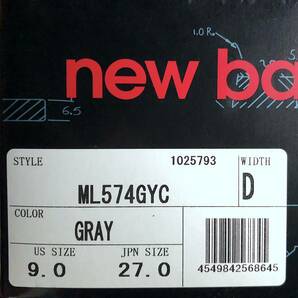 国内正規品 NEW BALANCE ML574GYC【Legacy of Grey Pack】US9D 27cm オリジナルM1300JPカラー 新品 ヌバックレザー 限定 M574 グレーの画像4