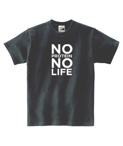 【パロディ黒2XL】5ozNOプロテインNOLIFETシャツ面白いおもしろうけるネタプレゼント送料無料・新品2999円