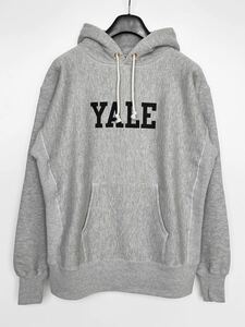 未使用★70s 単色タグ 復刻 champion YALE リバースウィーブ パーカー L ヴィンテージ ビンテージ スウェット シャツ 単タグ 染込み 新品