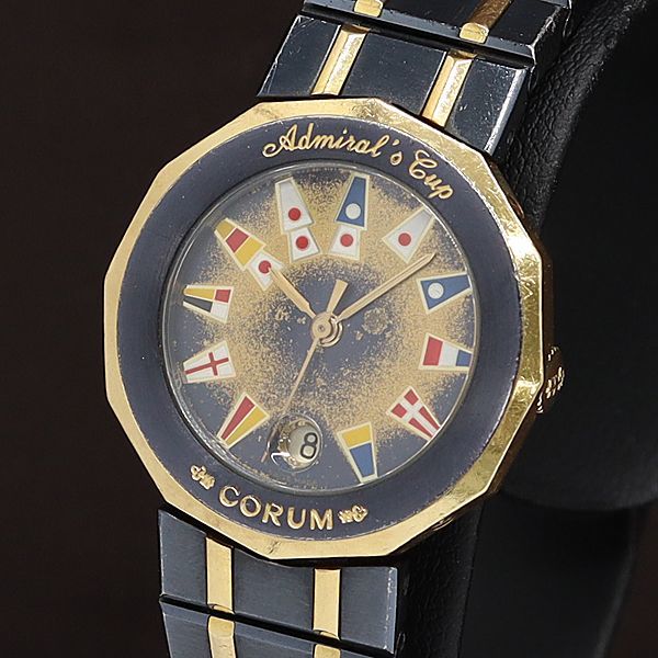 専用 CORUM コルム オリンポス 18K 12面カットガラス レディース