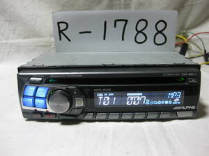 R-1788　ALPINE　アルパイン　CDA-9827J　MP3　1Dサイズ　CDデッキ　補償付