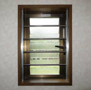 * louver window *jaroji- window. crime prevention . interior window grate -107 *