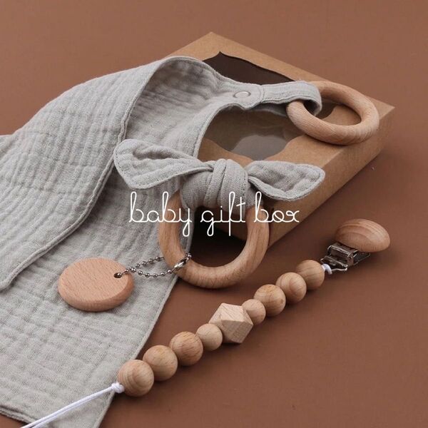 baby gift box ガーゼ ハンカチ 歯固め おもちゃ ベビークリップ