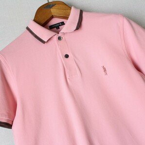 【 MACKINTOSH LONDON マッキントッシュ 】コットン100% 半袖 ポロシャツ Mサイズ ライン入り ピンク の画像4