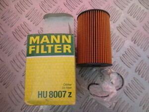 BMW 5/6/7シリーズ X5 X6 MANNフィルター オイルフィルター HU8007z 未使用品 新品 BMW MANN OILFILTER 適合詳細説明にて