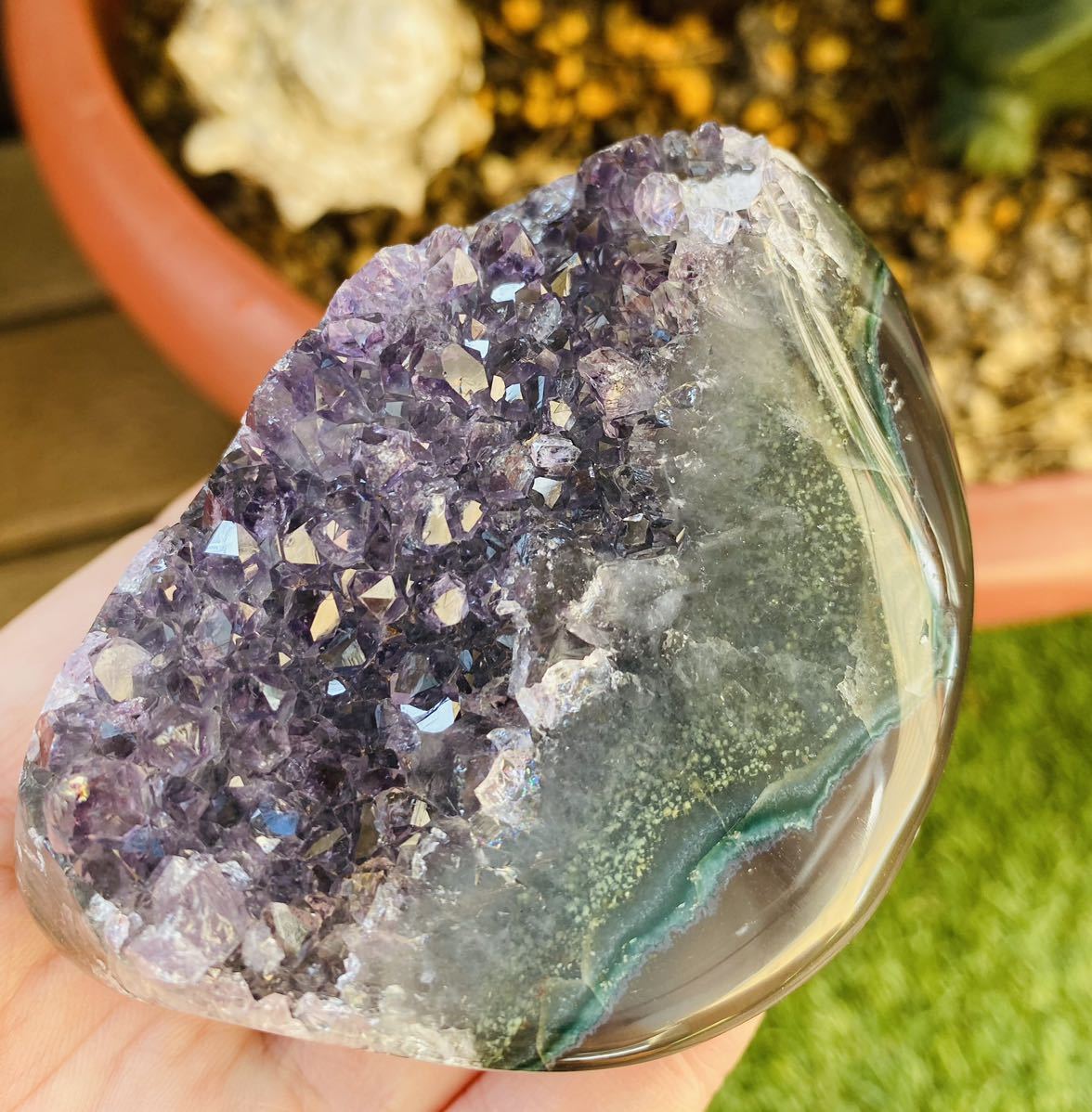 アメジスト クラスター 紫水晶 原石 瑪瑙母岩 高品質 紫水晶カッサ
