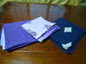  furoshiki 3 pieces set bi74 purple color 2 sheets .. blue 1 sheets free shipping tube ta 23FEB