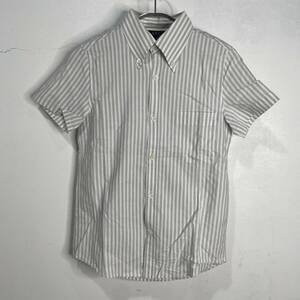  free shipping *A.P.C.* A.P.C. * stripe pattern short sleeves button down shirt * cotton shirt * made in Japan * lady's S*C23