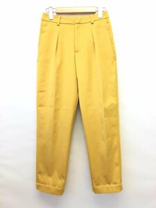 [ free shipping ] stunning lure Stunning Lure pants yellow yellow undecorated fabric cotton . tuck entering tapered pants made in Japan size0 S/946381