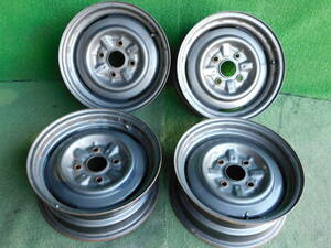 ★旧車スチール26 84/9 ★5.5JJ×14 OFF：+27 PCD:114.3-4H ハブ径；60mm 傷、汚れ、錆、塗装剥がれ等あり 4本 MADE IN JAPAN