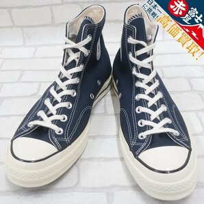 2S6879/未使用品 コンバース 164945C CT70 HI チャックテイラー CONVERSE 三ツ星 オブシディアン 28.5cmの画像1