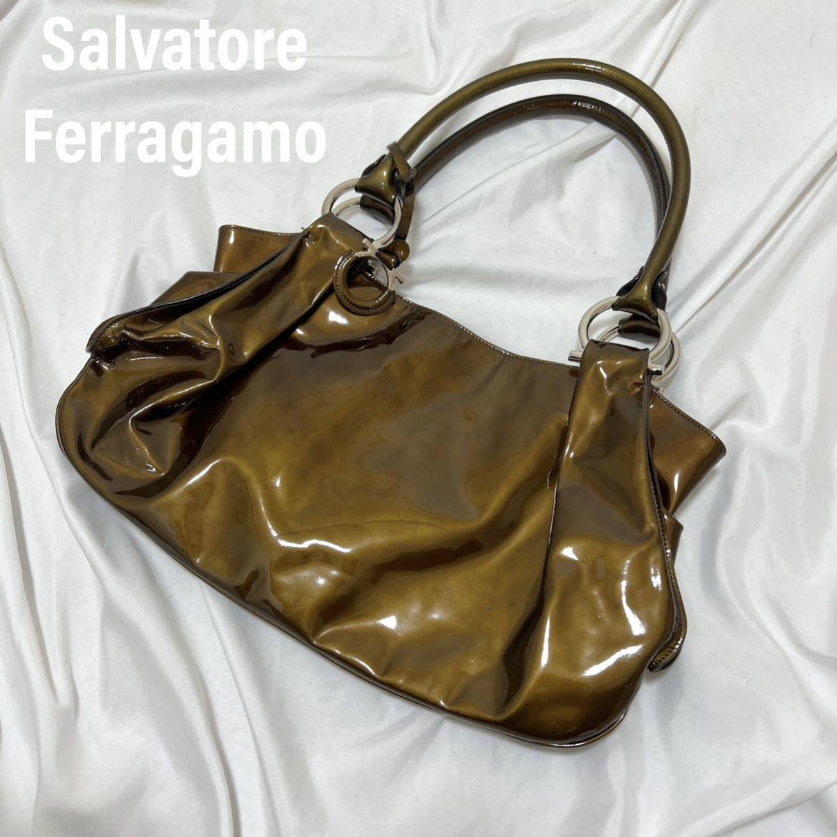 良品 Salvatore Ferragamo ハラコ ハンドバッグ 2way オンライン通販