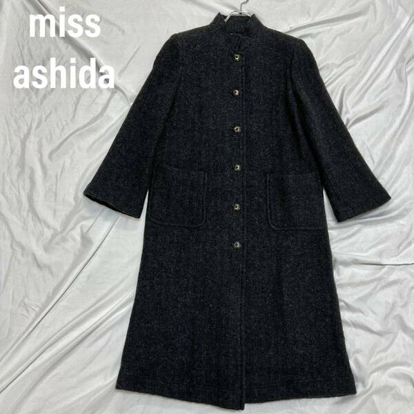 miss ashida ミスアシダ　 ロングコート　ウールコート ストレッチニット　スタンドカラー アウター　ジャケット 芦田多恵　TAE ASHIDA