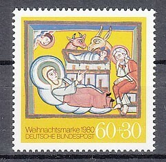 西ドイツ 1980年未使用NH クリスマス/#1066