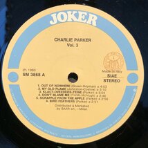 Charlie Parker / Quintet & Sextet Vol.3 LP Joker_画像3