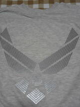 米軍放出　U.S. AIR FORCE ミリタリー　アメリカ空軍　ロゴ入り　リフレクター　長袖　Tシャツ　ロンT　灰色　Sサイズ_画像5