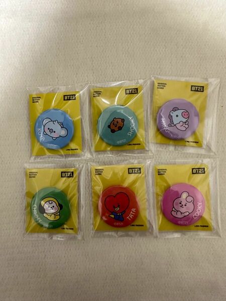 BT21 缶バッジ ラバーキーホルダー