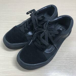 1000円スタート◇VANS バンズ ローカット スエード スニーカー 22.5cm 黒 ブラック 靴 菊TK