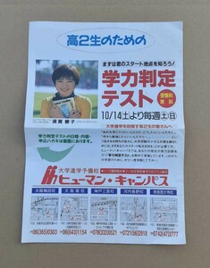 1995年 大学進学予備校 ヒューマン キャンバス チラシ 広告 歌手 須賀響子 レトロ 雑貨 コレクション