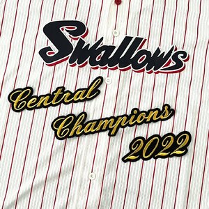 【メール便送料無料】東京ヤクルトスワローズ 刺繍ワッペン 2022 CENTRAL CHAMPIONS　筆記体Ver. /swallows/応援グッズ