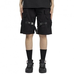 新品未使用 ブラックテイラー BLACK TAILOR S3 カーゴパンツ CARGO ブラック SHORTS ショーツ 32/M～L相当 P110