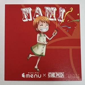 * очень редкий не продается menu X ONE PIECE Nami стикер меню One-piece 