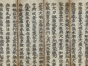 K0695-12 聖無動尊秘密陀羅尼経 江戸時代 古版経 木版 紙本 断簡 古文書 古写経 護符