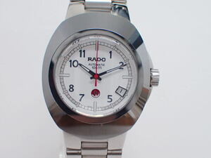RADO Rado Diastar Date белый dial SS самозаводящиеся часы оригинальный box гарантия - карта мужской [104254-104254-7620K]