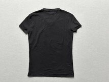 ★ EMPORIO ARMANI ◆ ストレッチコットン Vネック Tシャツ 半袖 カットソー S 黒 アンダーシャツ アルマーニ ◆ W1 ST7とT-24_画像2
