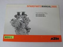 950 ADVENTURE S アドベンチャー 2005 英語 KTM スペア パーツマニュアル 送料無料_画像1