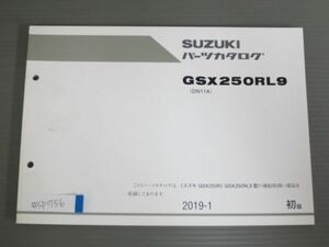 GSX250RL9 DN11A 1版 スズキ パーツリスト パーツカタログ 送料無料