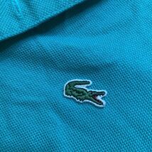 205、ラコステ半袖ポロシャツ古着アメカジUSAアメリカLACOSTE サイズ3グリーン系_画像4