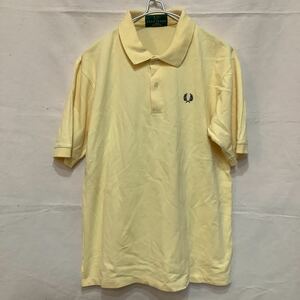 206. Fred Perry рубашка-поло с коротким рукавом б/у одежда American Casual USA America теннис размер L желтый 