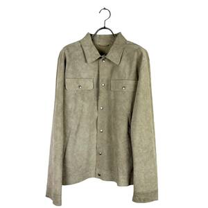 Ron Herman (ロンハーマン) leather shirt jacket (beige)