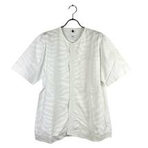 OAMC(オーエーエムシー) collarless zebra pattern s/s shirts (white)_画像1