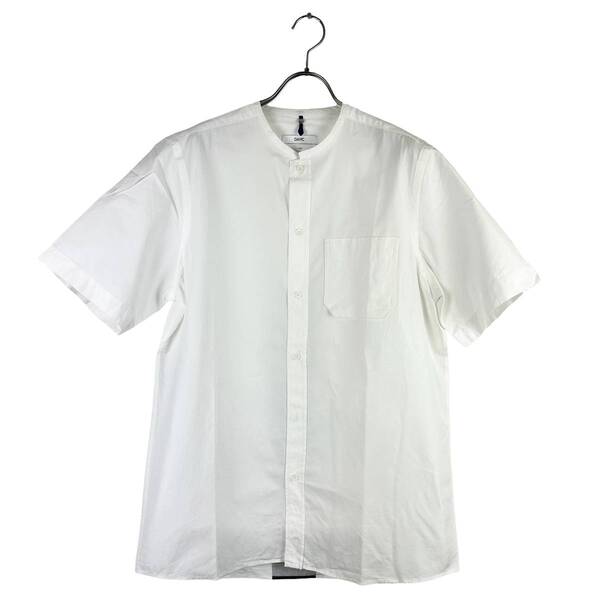 OAMC(オーエーエムシー) collarless short sleeve shirts (white)