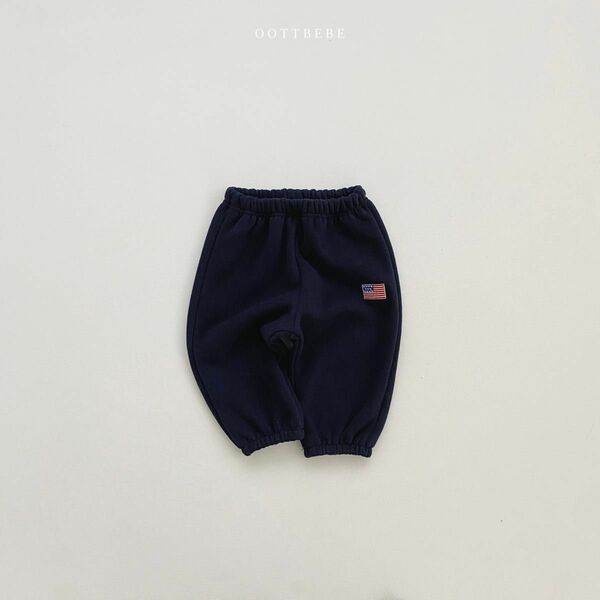 OOTTBEBE / USA pants 韓国子供服 正規品 オットべべ 新品 パンツ ベビー服 秋冬 ネイビー 80サイズ