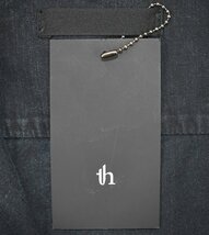 th products/ティーエイチプロダクツ　23SS　ブリーチ加工オーバーサイズデニムシャツ　2102-USH01B-M223　サイズ：2　カラー：ネイビー_画像3