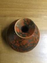 オブジェ　鋳銅花瓶　銅製　花器　壺　金属工芸　秀月作　未使用_画像6