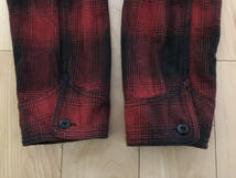 Pherrow's フェローズ ネルシャツ チェック 42 XL 赤黒_画像6