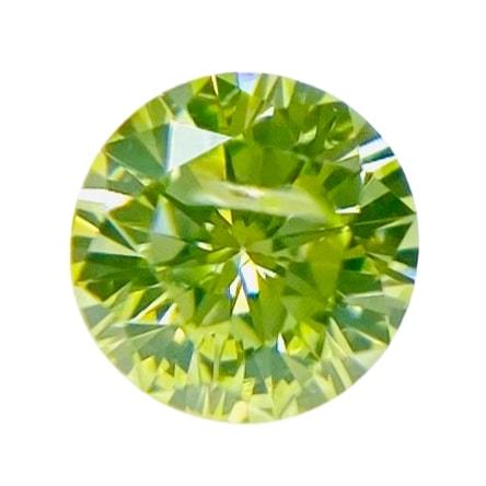 FANCY YELLOW GREEN 0.108ct RD/RT1889/CGL-