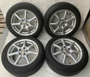 (No-J156)★215/55R17 ブリヂストン ECOPIA ラジアル タイヤ★TOYOTA純正 17x7J /PCD114.3 +50★４本セット★5穴★クラウンエスティマ 等