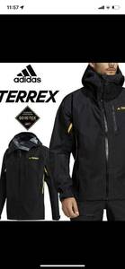 adidas ゴアテックス GORE-TEX PRO マウンテンパーカー ジャケット ブラック アディダス テレックス テックロック GH7370 メンズ Ｏ（LL）