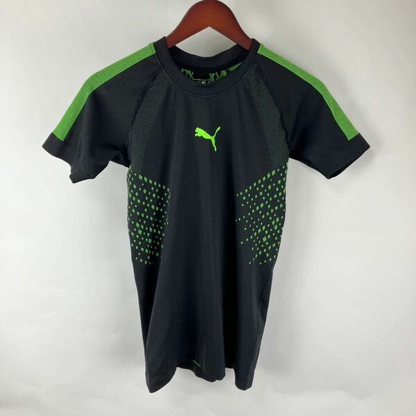 美品 PUMA プーマ 半袖Tシャツ インナー シャツ men's メンズ Sサイズ スポーツウェア 吸水速乾 ブラック 半袖 ウェア コンプレッション