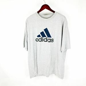 adidas アディダス半袖Tシャツ カットソー メンズ XLサイズ 灰色 グレー スポーツ ウェア トップス アクティビティ トレーニング ウェア