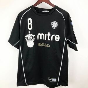 大きいサイズ mitre ENGLAND マイター 半袖 Tシャツ メンズ L 黒 ブラック スポーツ サッカー フットサル トレーニング ウェア