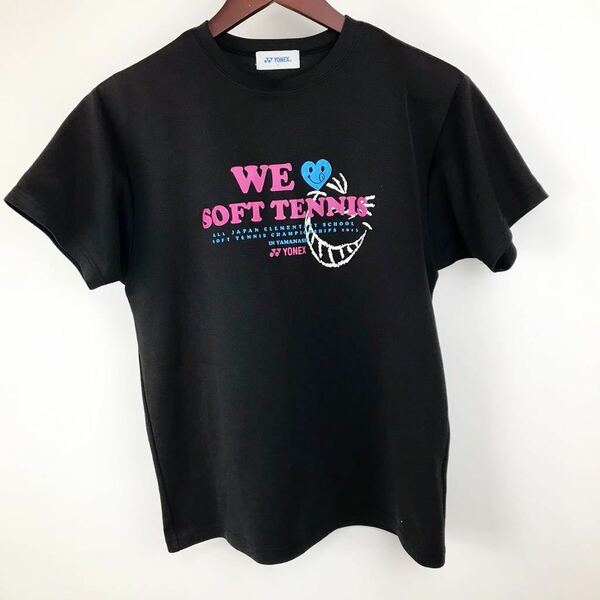 YONEX ヨネックス 半袖 Tシャツ メンズ S 黒 ブラック ロゴプリント SOFT TENNIS ソフトテニス 記念 2013 スポーツ トレーニング ウェア
